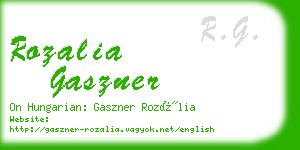 rozalia gaszner business card
